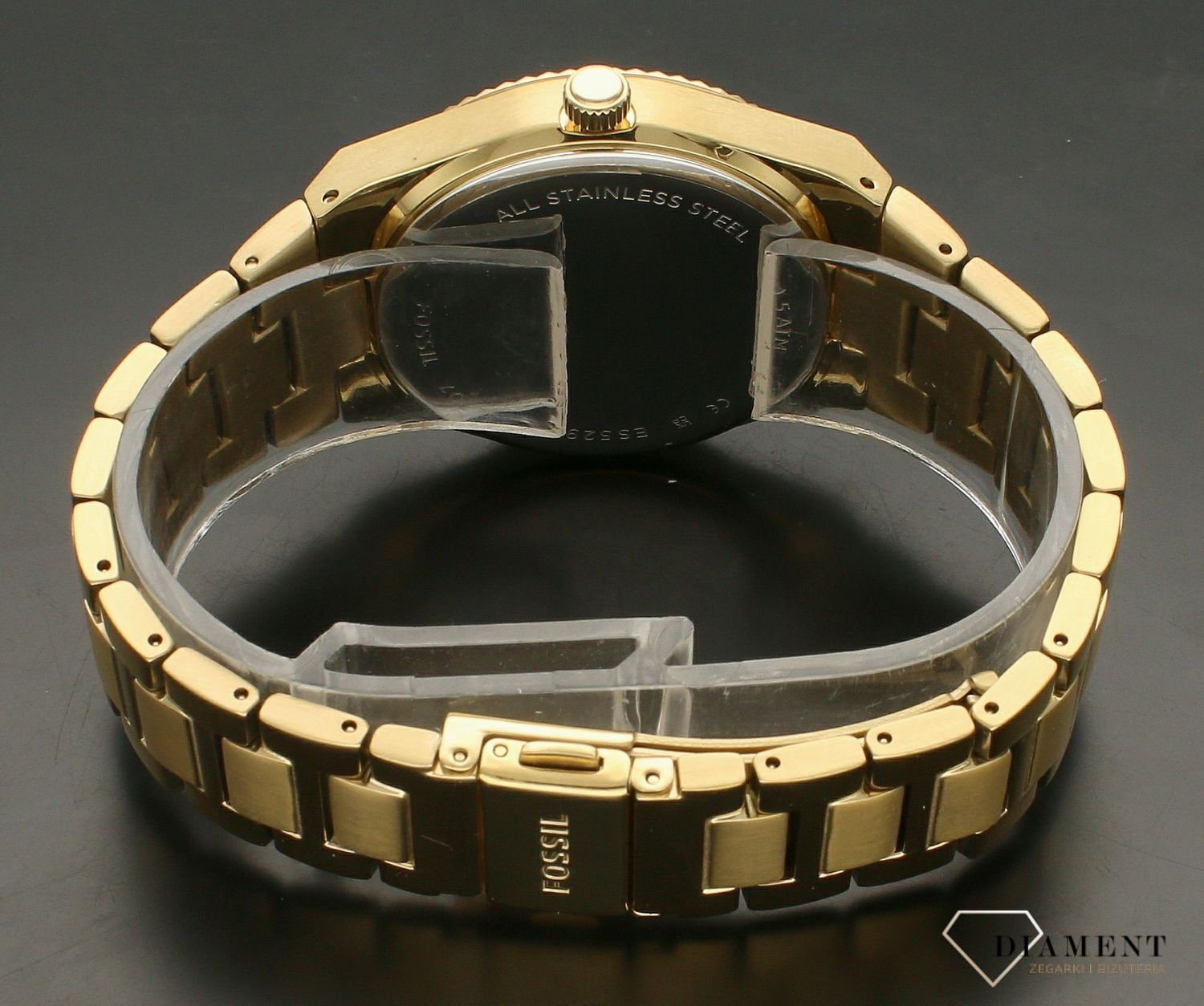 Zegarek damski Fossil SCARLETTE ES5299. Damski zegarek w złotym kolorze. Złoty zegarek damski Fossil. Zegarek damski Fossil na złotej bransolecie. Zegarek damski Fossil na bransolecie na prezent..jpg