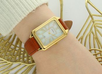 Fossil Raquel ES5307 – damski zegarek złoty z perłową tarczą i brązowym skórzanym paskiem (2).jpg