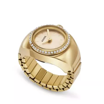 Fossil ES5319 – damski zegarek pierścionek w kolorze złotym, fossil zegarek pierscionek.webp