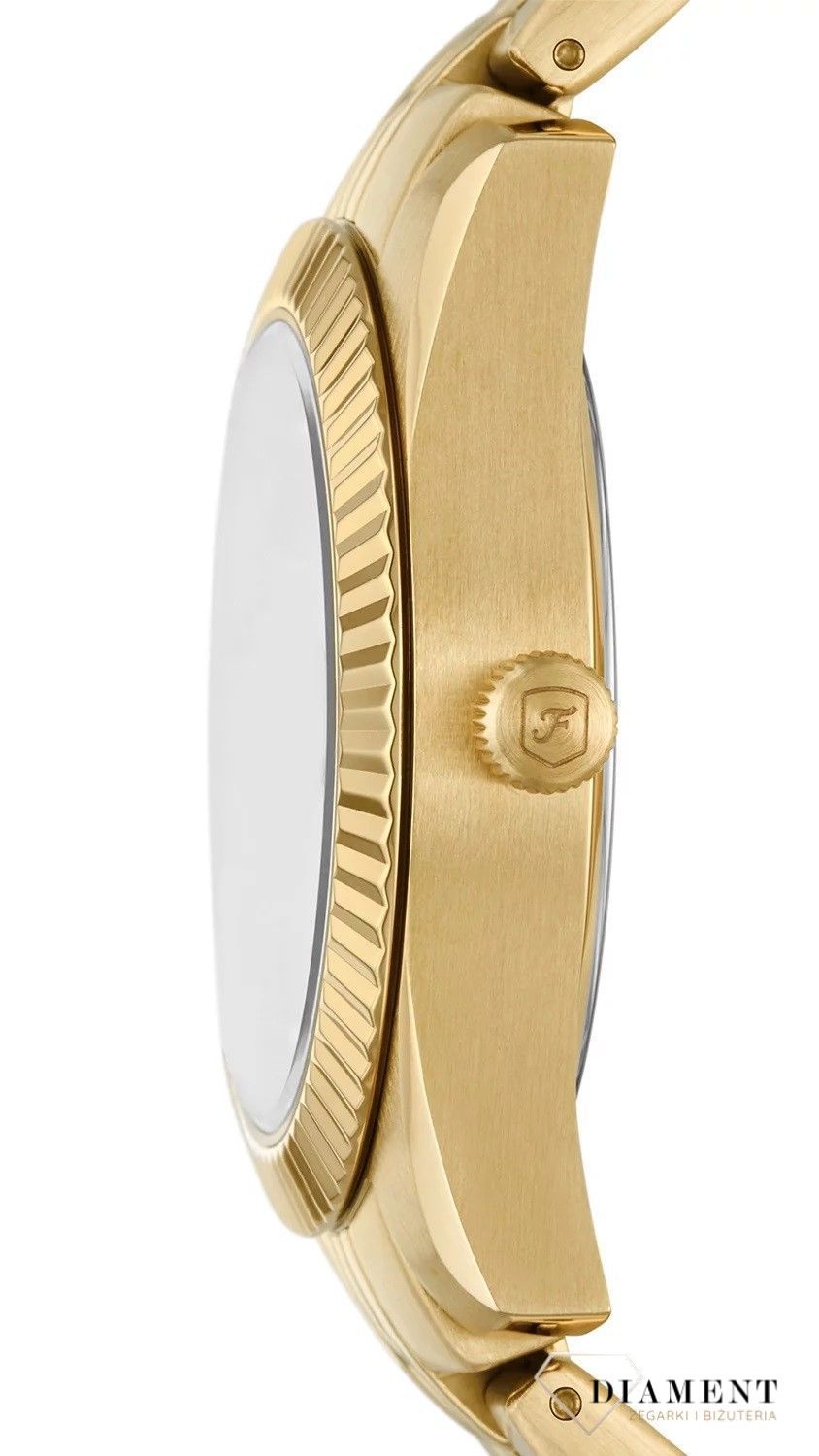 Zegarek damski Fossil SCARLETTE Gold 32mm ES5338. Złoty zegarek damski Fossil z cyrkoniami. Zegarek damski Fossil na złotej bransolecie. Zegarek damski Fossil na bransolecie na prezent.1.jpg