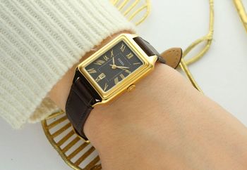 Fossil Raquel ES5367 – damski zegarek złoty, brązowa tarcza i pasek, datownik . zegarek fossil (2).jpg