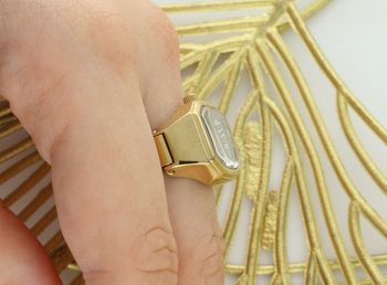 Fossil pierścionek z zegarkiem damski kolor złoty ES5446, fossil  (3).jpg