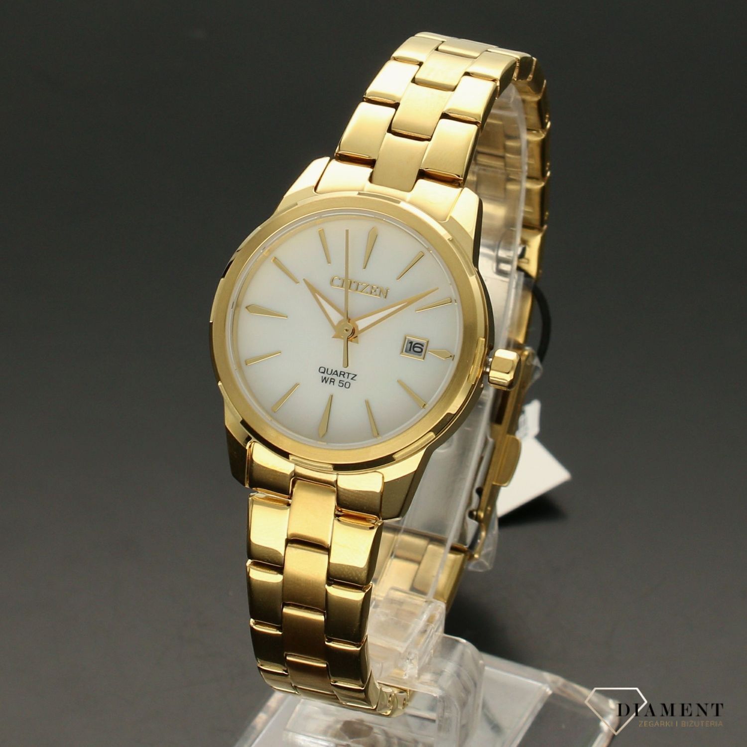 Zegarek damski Citizen 'Złoty Eco-drive' EU6072-56D.jpg