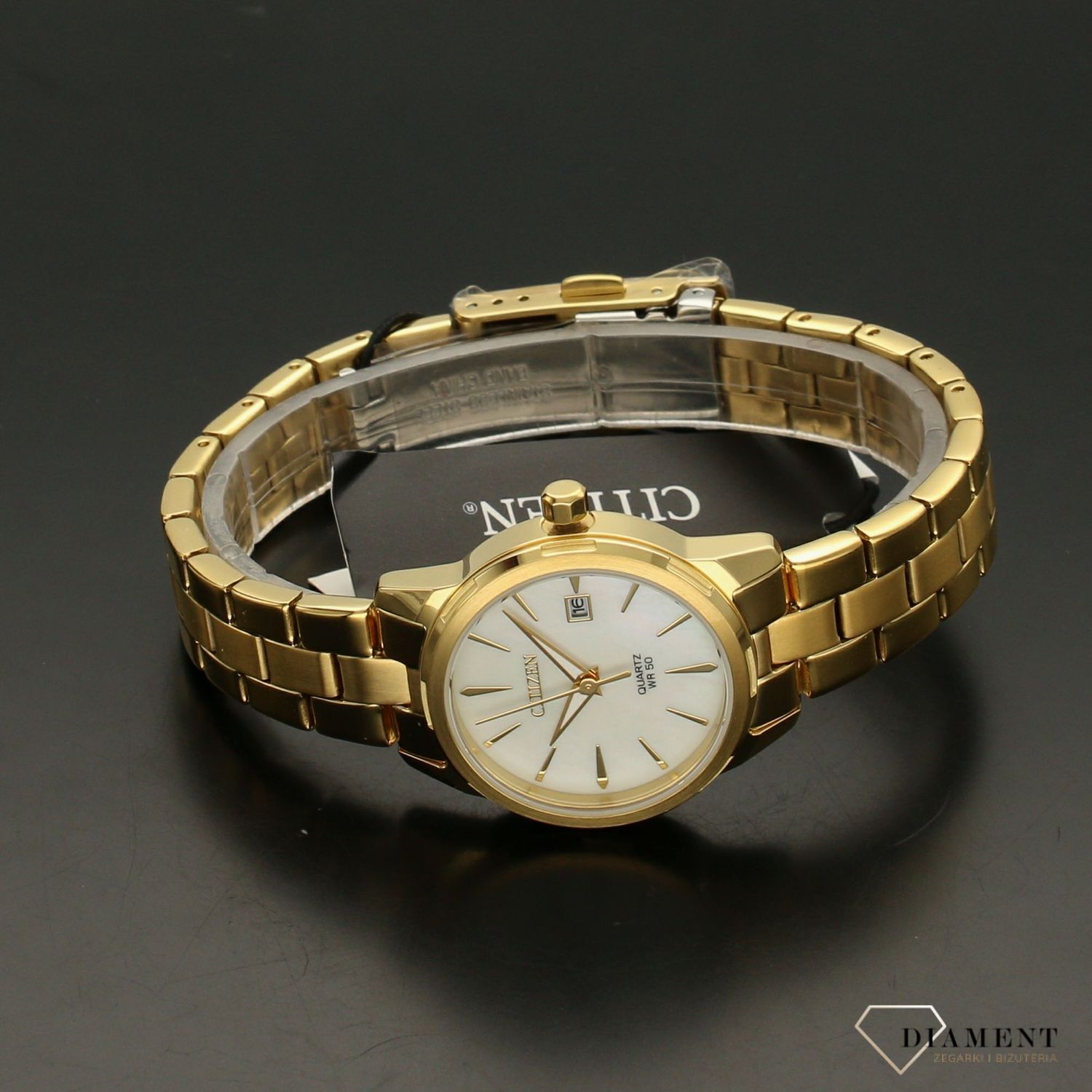 Zegarek damski Citizen 'Złoty Eco-drive' EU6072-56D.jpg