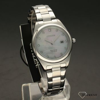 Zegarek damski Citizen Elegance EW2600-83D w kolorze srebrnym z masą perłową na tarczy.  (1).jpg