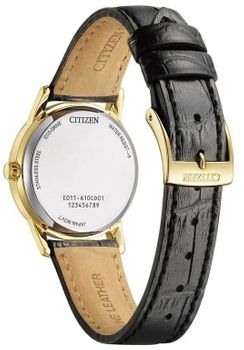 Zegarek Damski Citizen EW2722-01A Eco-Drive Elegance – Skórzany Pasek, Złota Koperta (3).jpg
