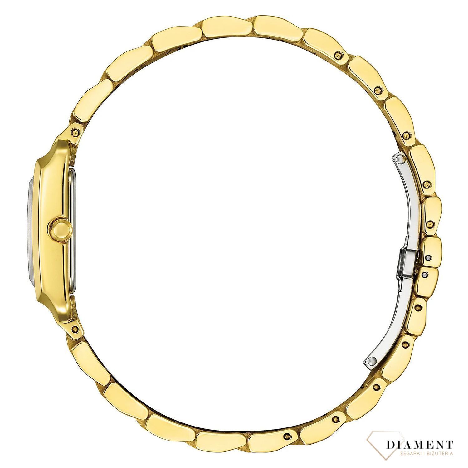 Zegarek damski Citizen Lady Eco-Drive Bianca damski EW5602-81D złoty kwadratowy. Damski zegarek solarny. Zegarek damski ze szkłem szafirowym. Zegarek dla kobiety na prezent. Złoty zegarek damski..jpg