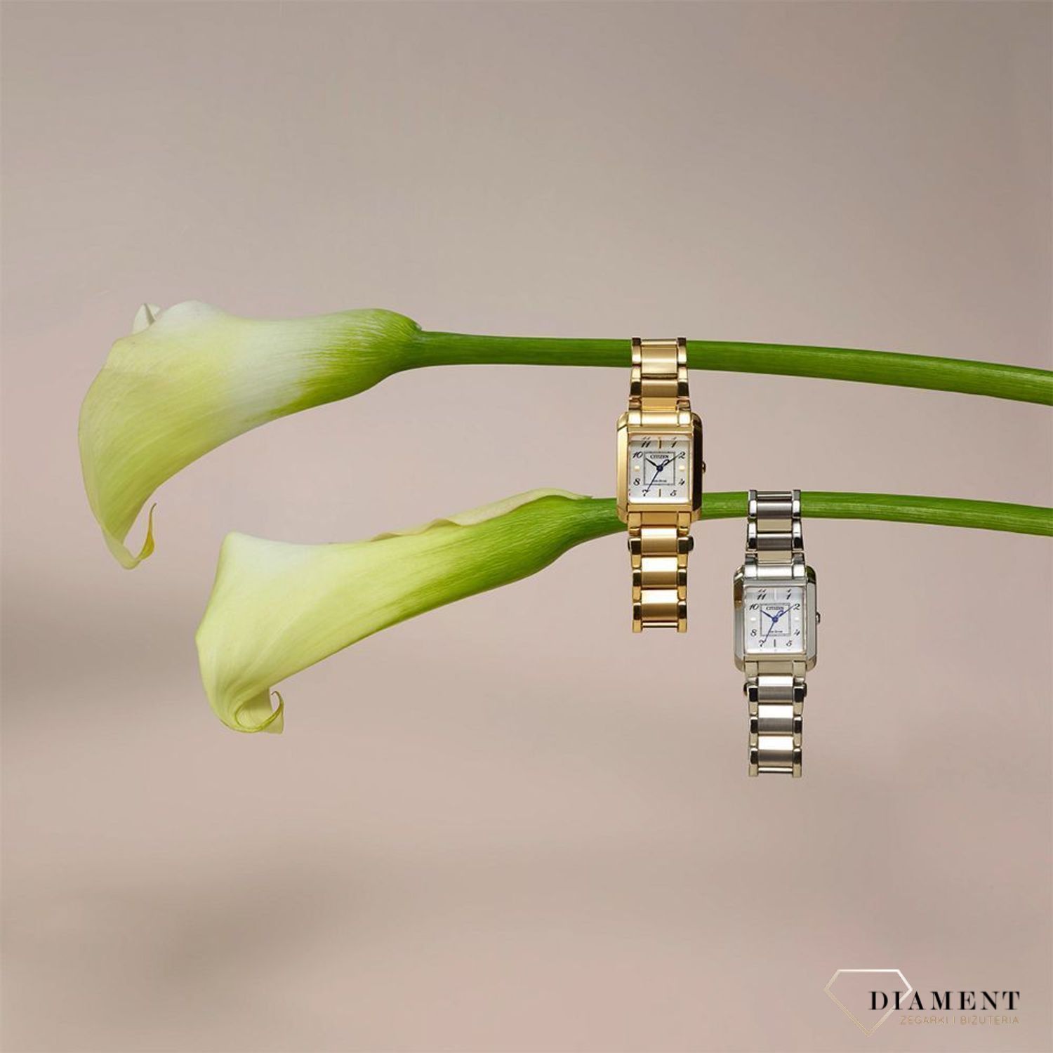 Zegarek damski Citizen Lady Eco-Drive Bianca damski EW5602-81D złoty kwadratowy. Damski zegarek solarny. Zegarek damski ze szkłem szafirowym. Zegarek dla kobiety na prezent. Złoty zegarek damski..jpg