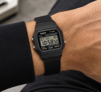 Casio F-91WF-1AEF zegarek cyfrowy czarny na pasku materiałowym.jpg