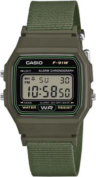 Zegarek Casio F-91WF-3AEF zielony cyfrowy na materiałowym pasku (2).jpg