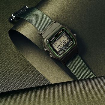 Zegarek Casio F-91WF-3AEF zielony cyfrowy na materiałowym pasku (3).jpg