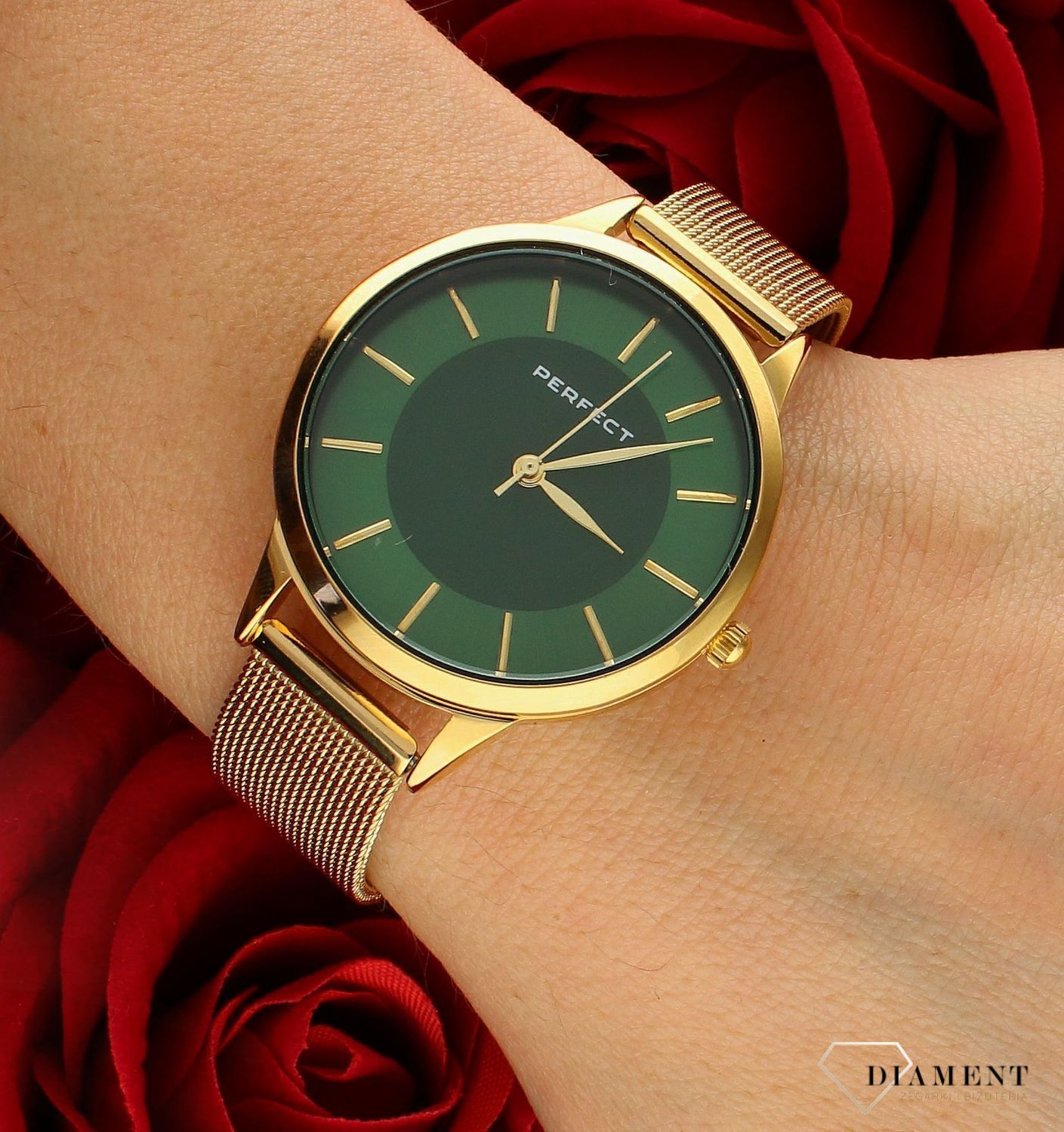 Damski zegarek Perfect F359-08 butelkowa zieleń.Kup Damski Zegarek Kwarcowy w Zegarki-diament.pl perfect wodoszczelność 30m = WR30 ☝ taniej - Najwięcej ofert w jednym miejscu. Grawer gratis. Modny zegarek damski. 2.jpg