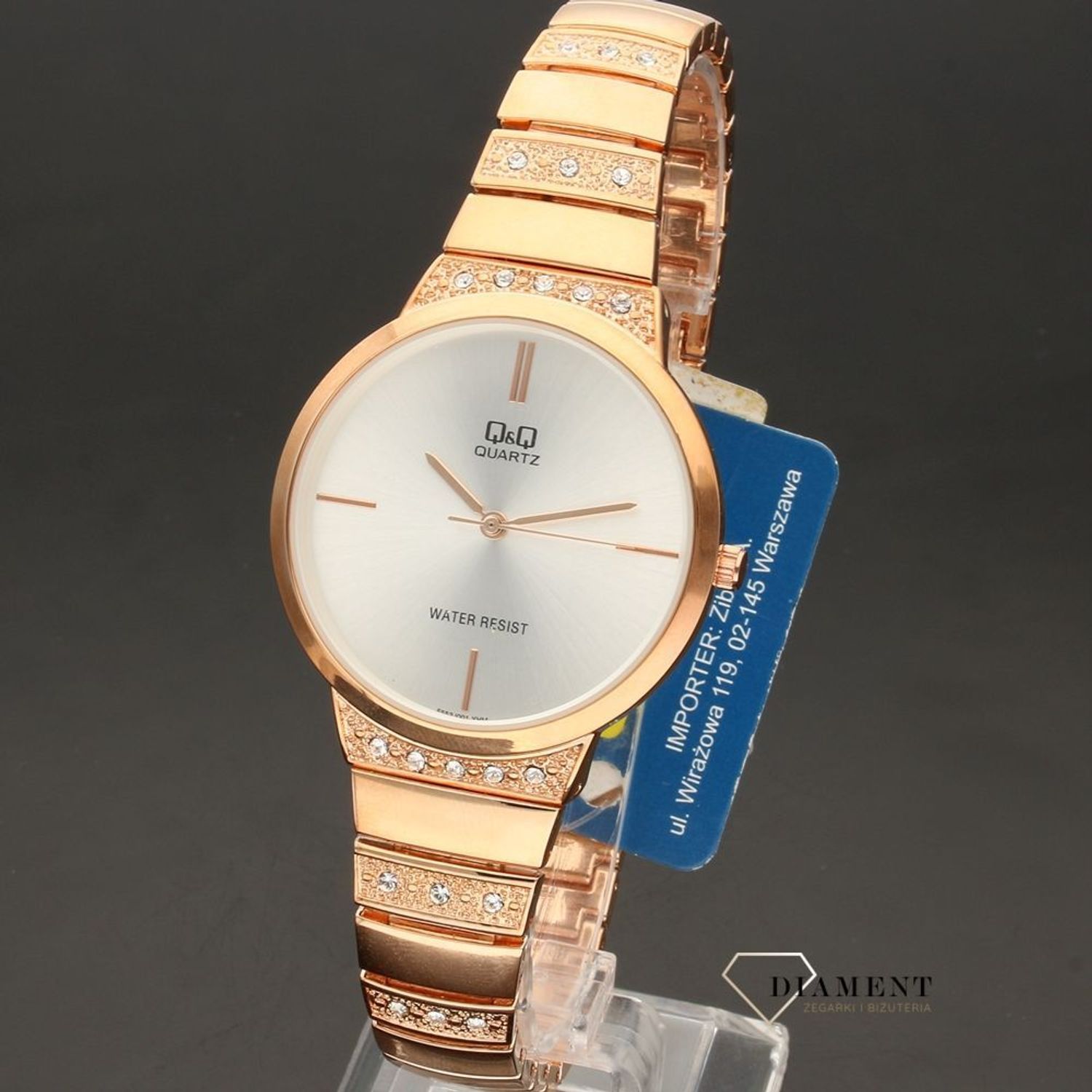 Damski biżuteryjny zegarek Q&Q F553-001 (1).jpg