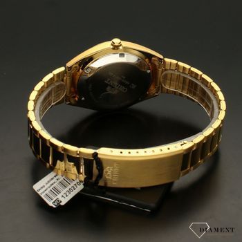 Zegarek męski Orient FAB0000BF9 na bransolecie w kolorze złota z piękną tarczą w odcieniu butelkowej zieleni. Zegarek ⌚ męski na bransolecie. ✓  (4).jpg