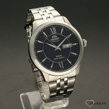 Zegarek męski ORIENT na bransolecie z niebieską tarczą z automatycznym naciągiem FAB0B001D9 ⌚  (1).jpg