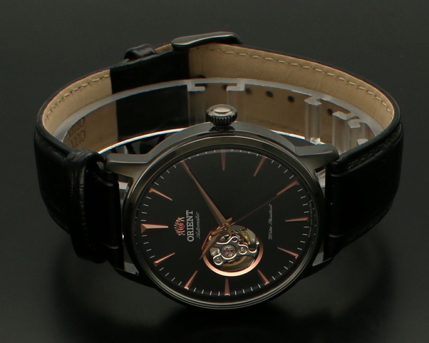 Zegarek męski Orient 2nd Generation Esteem Automatic Open Heart FAG02001B0. Zegarek męski z widocznym mechanizmem. Zegarek męski automatyczny Orient. Zegarek męski automatyczny na czarnym pasku. Męski zegarek automatyczny idealny na prezent..jpg