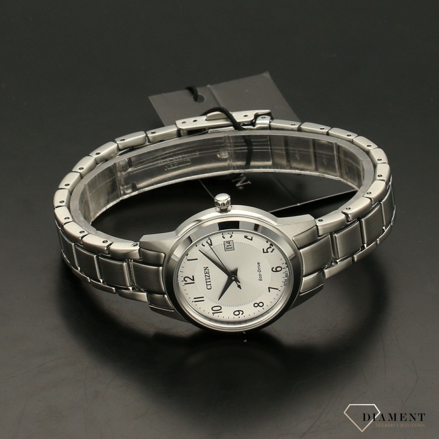 Zegarek damski na bransolecie z czytelną tarczą Citizen, zasilany światłem FE1081-59B.jpg