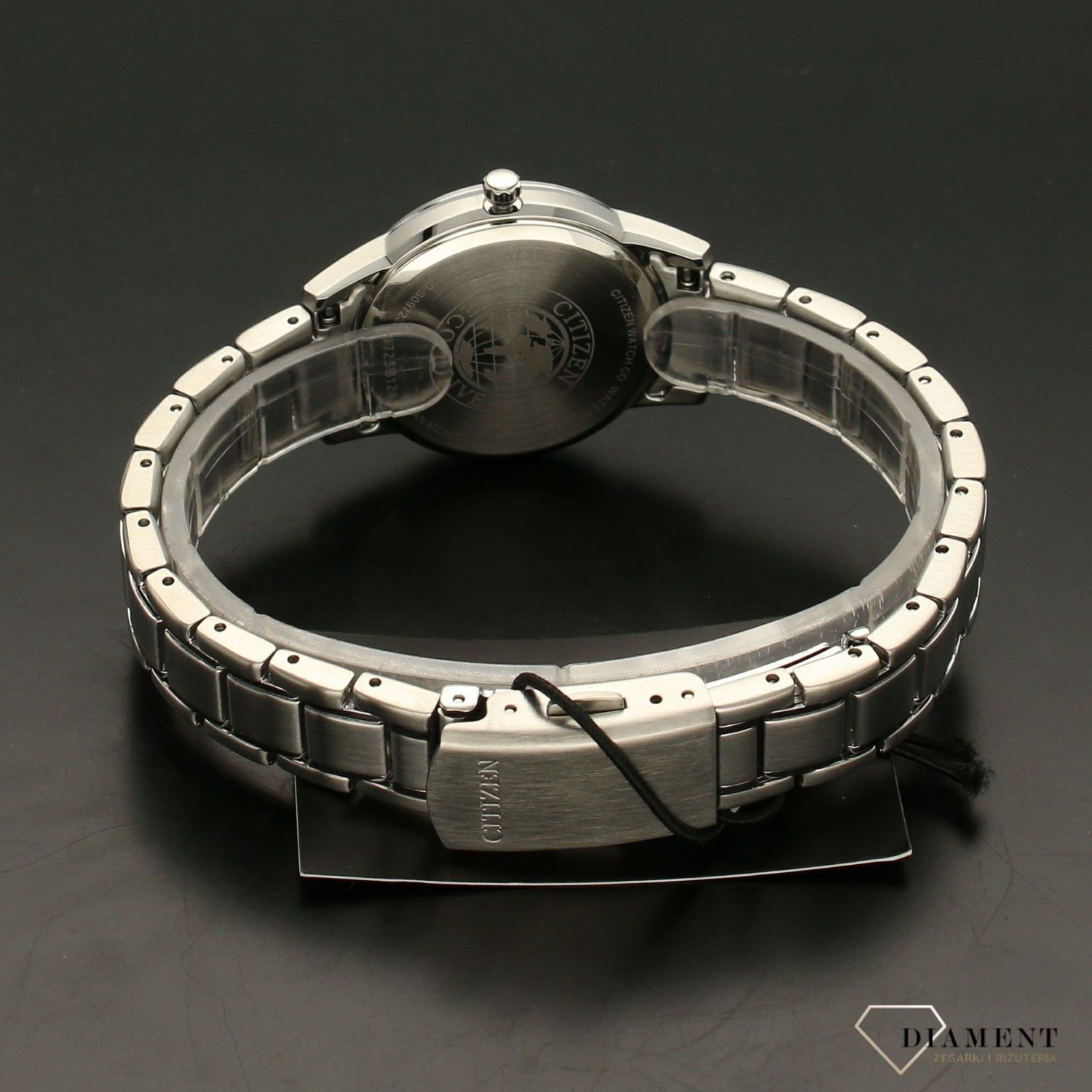 Zegarek damski na bransolecie z czytelną tarczą Citizen, zasilany światłem FE1081-59B.jpg