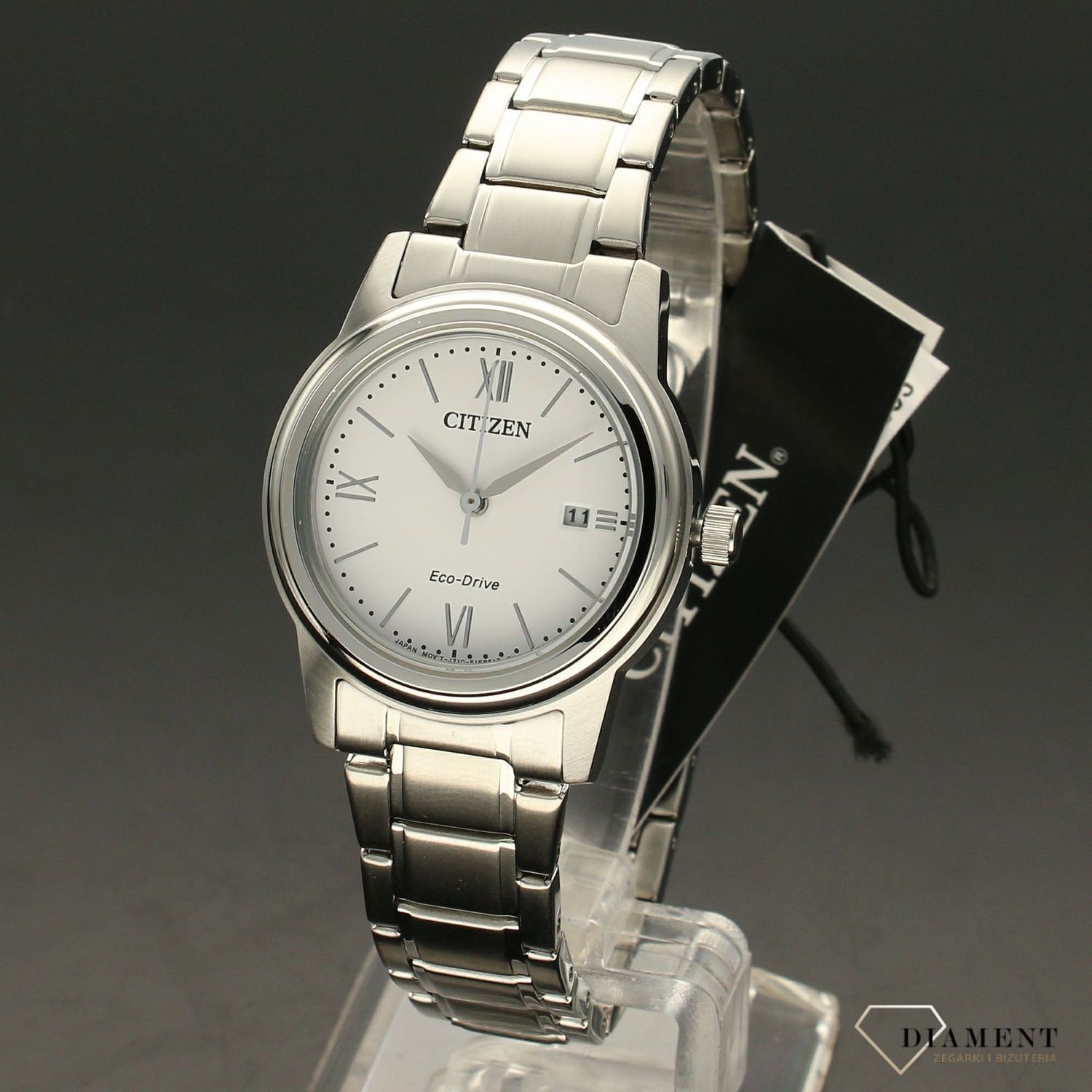 Zegarek damski na bransolecie Citizen zasilany światłem Eco-Drive FE1220-89A.jpg