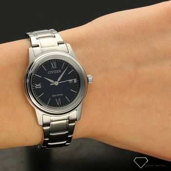Zegarek damski na stalowej bransolecie zasilany światłem CITIZEN FE1220-89L (5).jpg