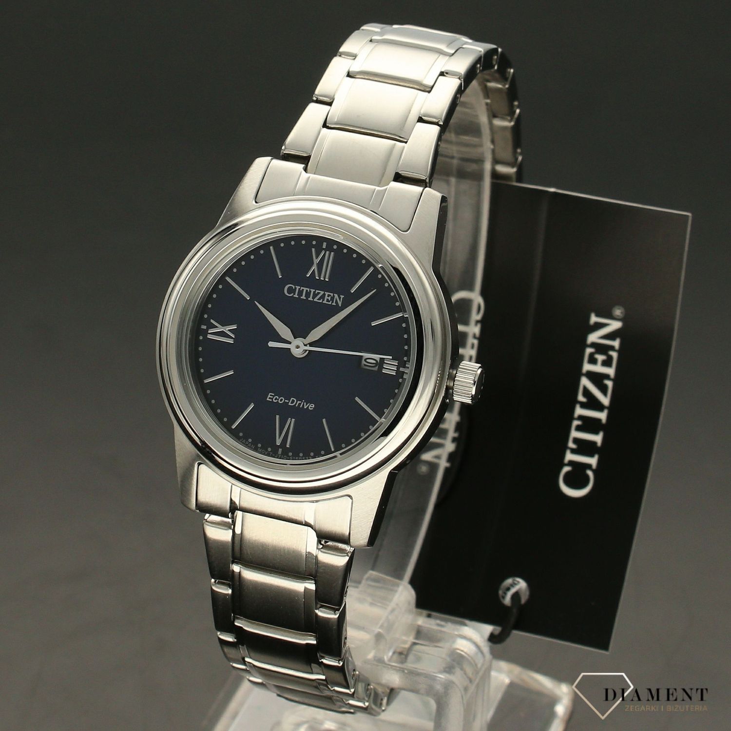 Zegarek damski na bransolecie zasilany światłem CITIZEN FE1220-89L.jpg