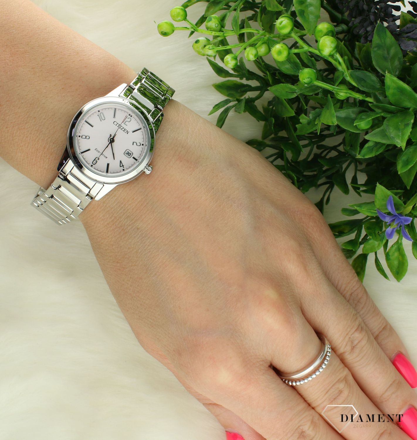 Zegarek damski Citizen Eco-Drive Ladies Modern Dress FE1241-71Z. Zegarek damski Citizen. Damski zegarek Eco Drive marki Citizen. Zegarek damski Citizen na bransolecie. Zegarek klasyczny damski na prezent.  (1).jpg