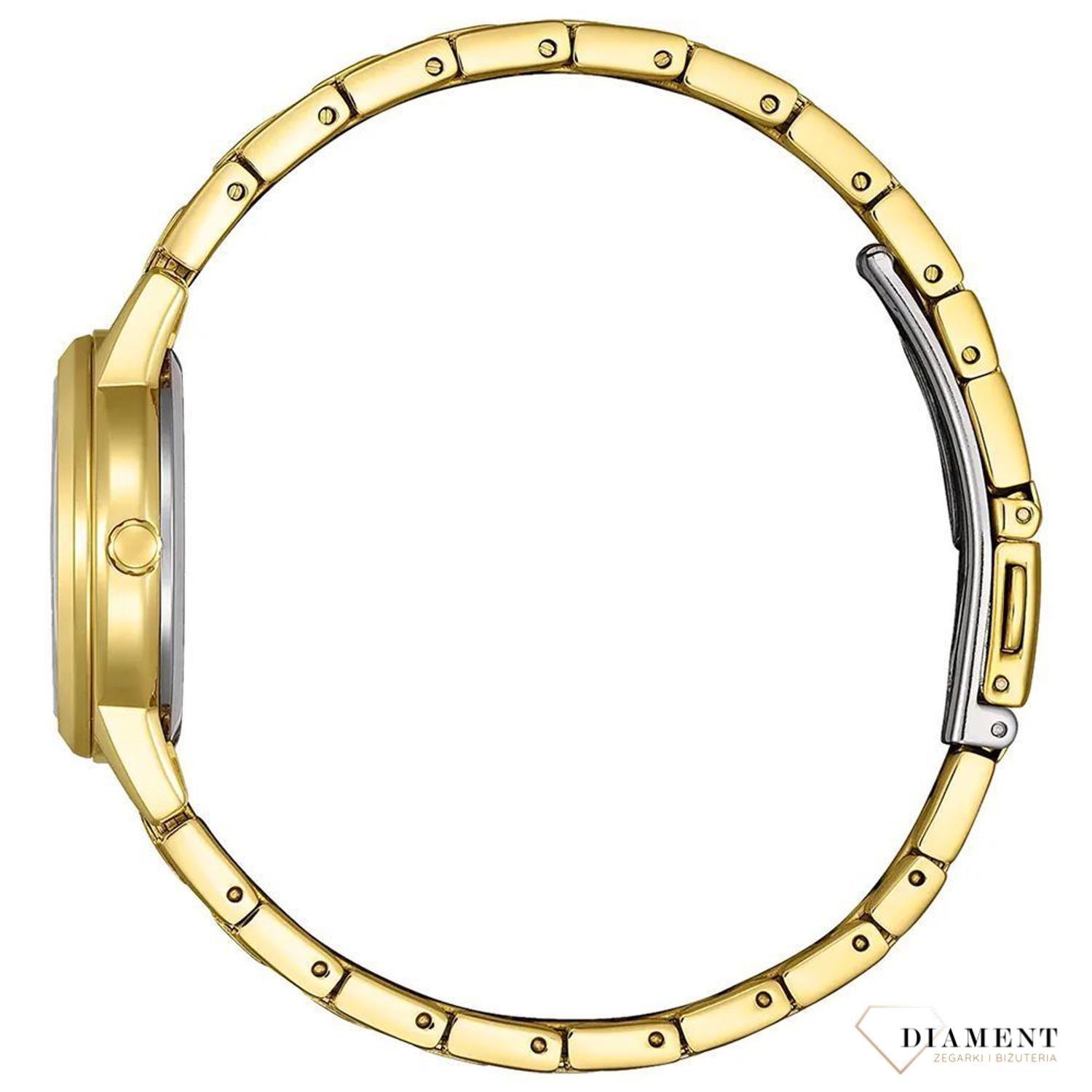 Zegarek damski Citizen Eco-Drive Ladies Modern Dress FE1242-78D złoty. Zegarek damski solarny. Złoty zegarek dla kobiety z cyframi. Zegarek na prezent. Zegarek solar damski. Złoty zegarek japońskiej marki. 3.jpg