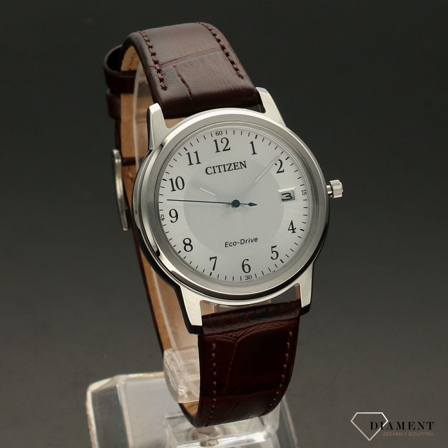 Zegarek damski Citizen 'Klasyk z akumulatorem na brązowym pasku' FE6011-14A.jpg