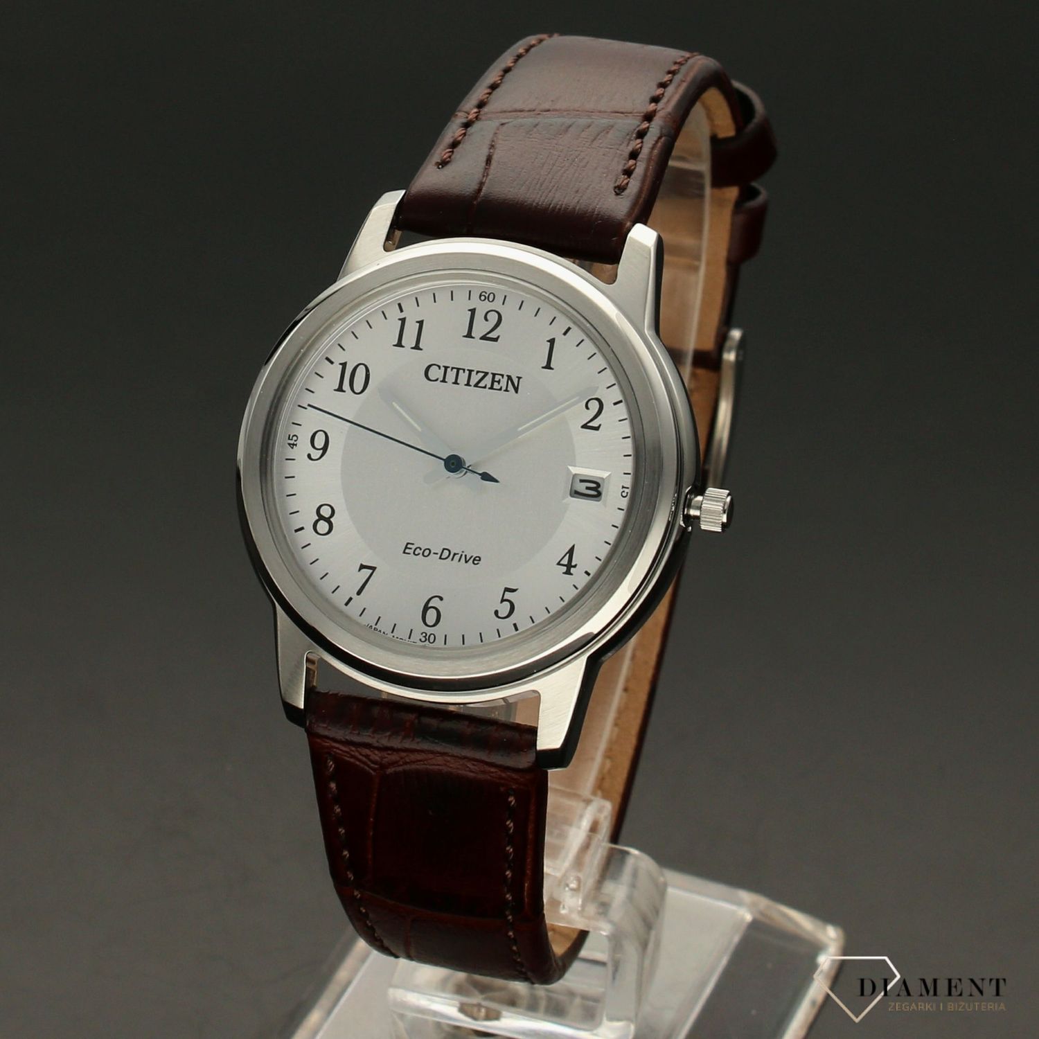 Zegarek damski Citizen 'Klasyk z akumulatorem na brązowym pasku' FE6011-14A.jpg