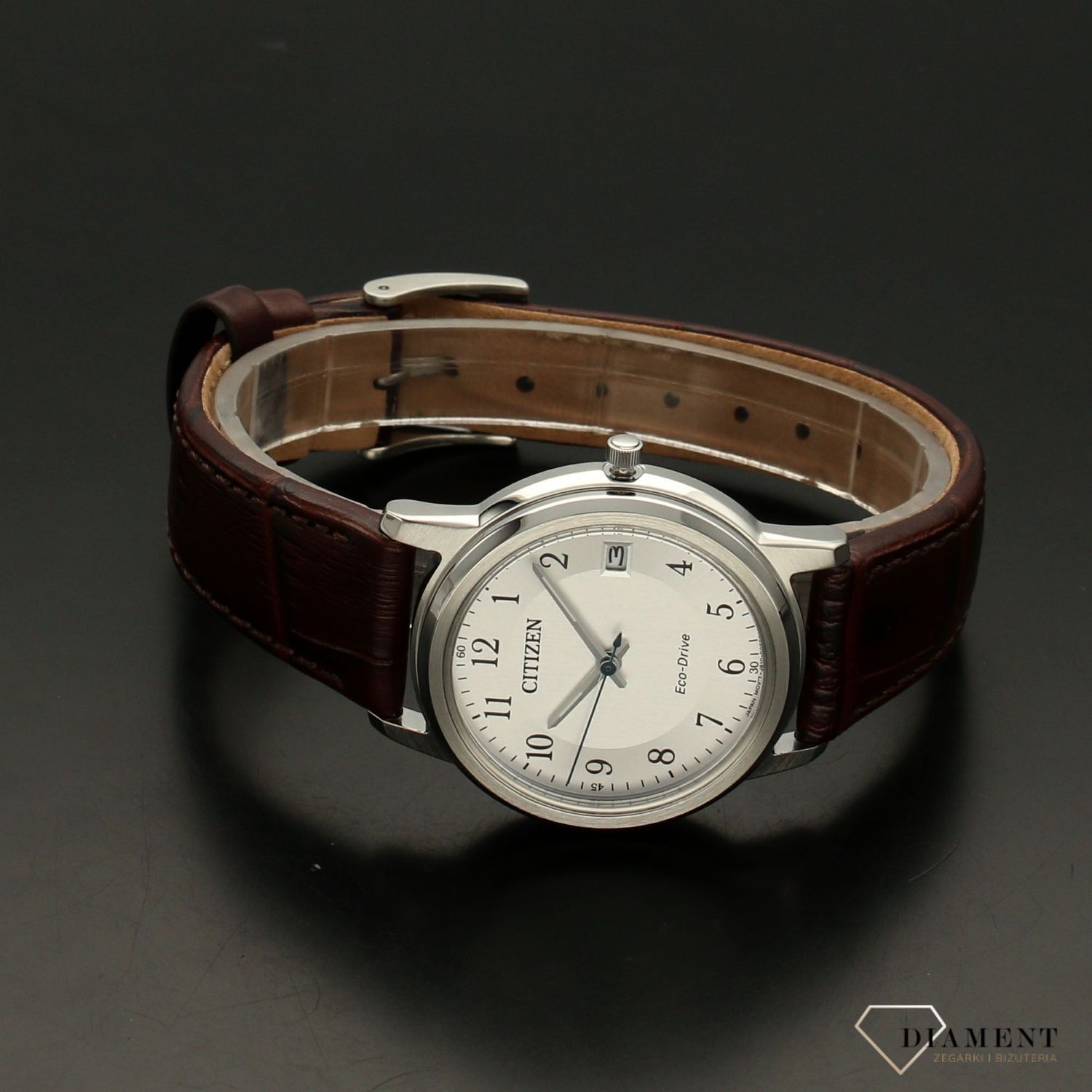 Zegarek damski Citizen 'Klasyk z akumulatorem na brązowym pasku' FE6011-14A.jpg