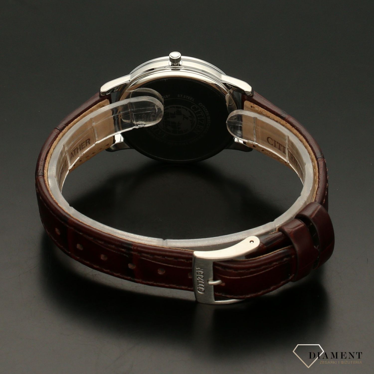 Zegarek damski Citizen 'Klasyk z akumulatorem na brązowym pasku' FE6011-14A.jpg