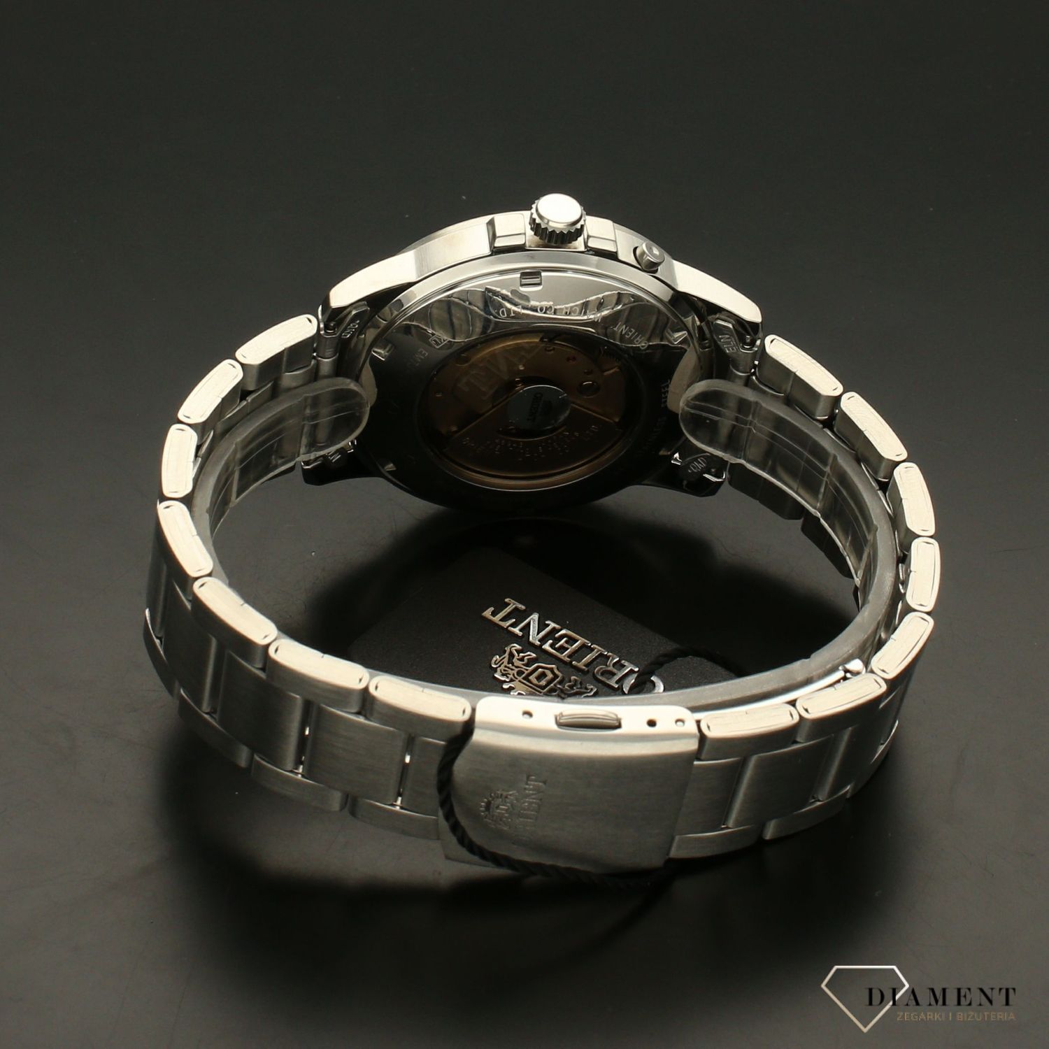 Zegarek męski na bransolecie Orient 'Niebieski Automat' FEM7J004D9.jpg