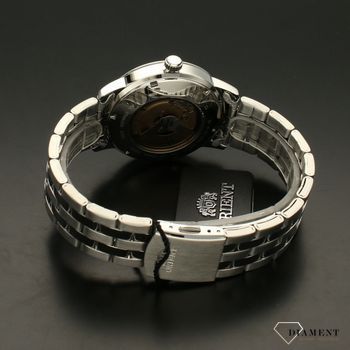 Zegarek męski na bransolecie marki Orient Automatic FER2700DW0 z białą tarczą i czarnymi cyframi ✓ Prezent dla taty ✓ (4).jpg