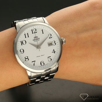 Zegarek męski na bransolecie marki Orient Automatic FER2700DW0 z białą tarczą i czarnymi cyframi ✓ Prezent dla taty ✓ (5).jpg