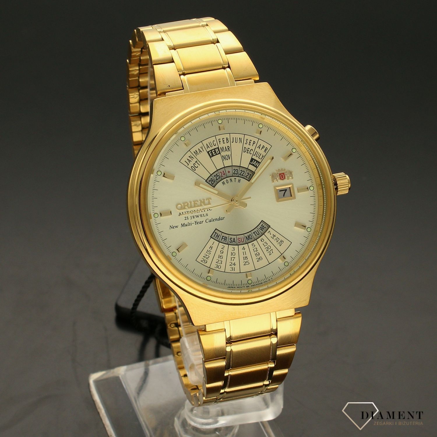 Zegarek męski na złotej bransolecie 'Gold Patelnia' ORIENT FEU00008CW.x1.jpg