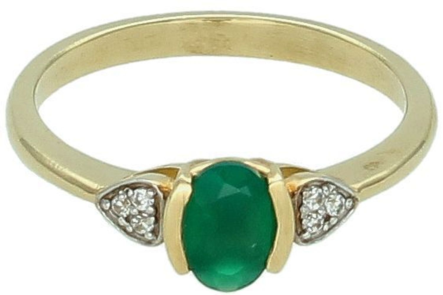 Złoty pierścionek 333 Naturalny szmaragd.jpg