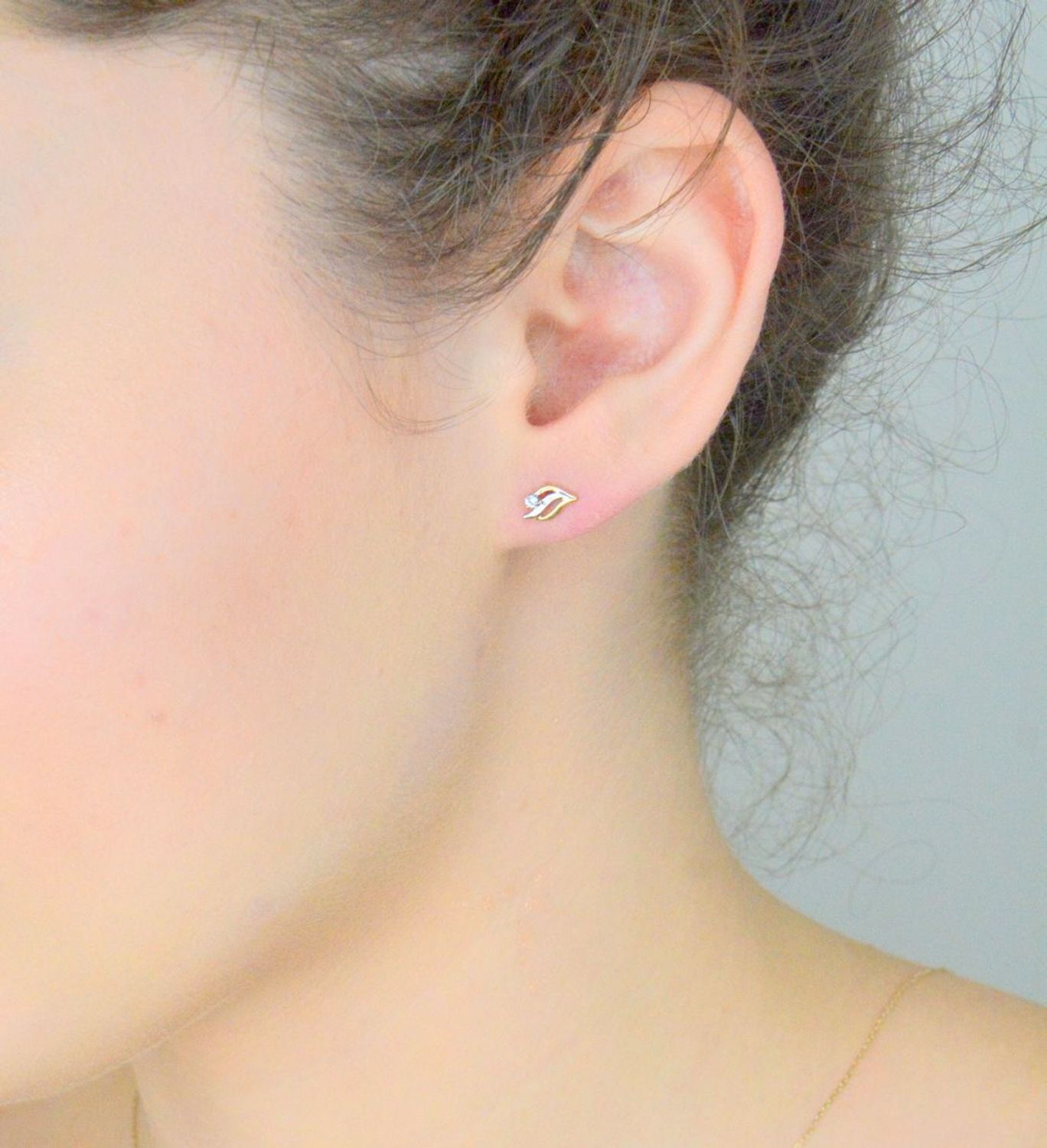 Kolczyki eleganckie złote 585 z cyrkonią i białym złotem FJP000000-029.jpg