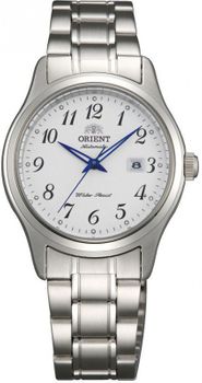 Męski zegarek Orient FNR1Q00AW0 z automatycznym mechanizmem, stalową bransoletą i srebrną tarczą. Datownik dni miesiąca, wodoszczelność 50 m, elegancki i funkcjonalny.1.jpg