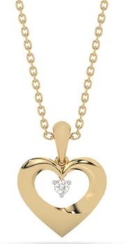 Złota zawieszka FP26303Y w kształcie serca z diamentem 0,04ct HSI. Próba 585, 1,00 g, wymiary 1,2 x 1,5 cm. Idealna na prezent z serca 💛1.jpg