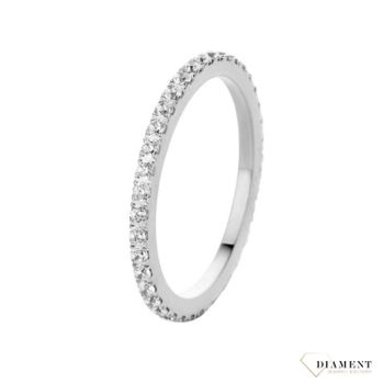 Piękny, delikatny pierścionek  z białą cyrkonią. Pierścionki Damskie w Sklepie z Biżuterią zegarki-diament.pl. Piękne i Eleganckie pierścionki dla Kobiet. Darmowa wysyłka.1.jpg