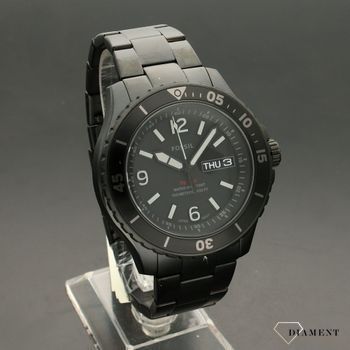 Zegarek męski z koperta pokrytą czarną powłoką PVD. Zegarek męski ze szkłem mineralnym i czarną, wyraźną tarczą. Idealny pomysł na prezent dla mężczyzny (2).jpg