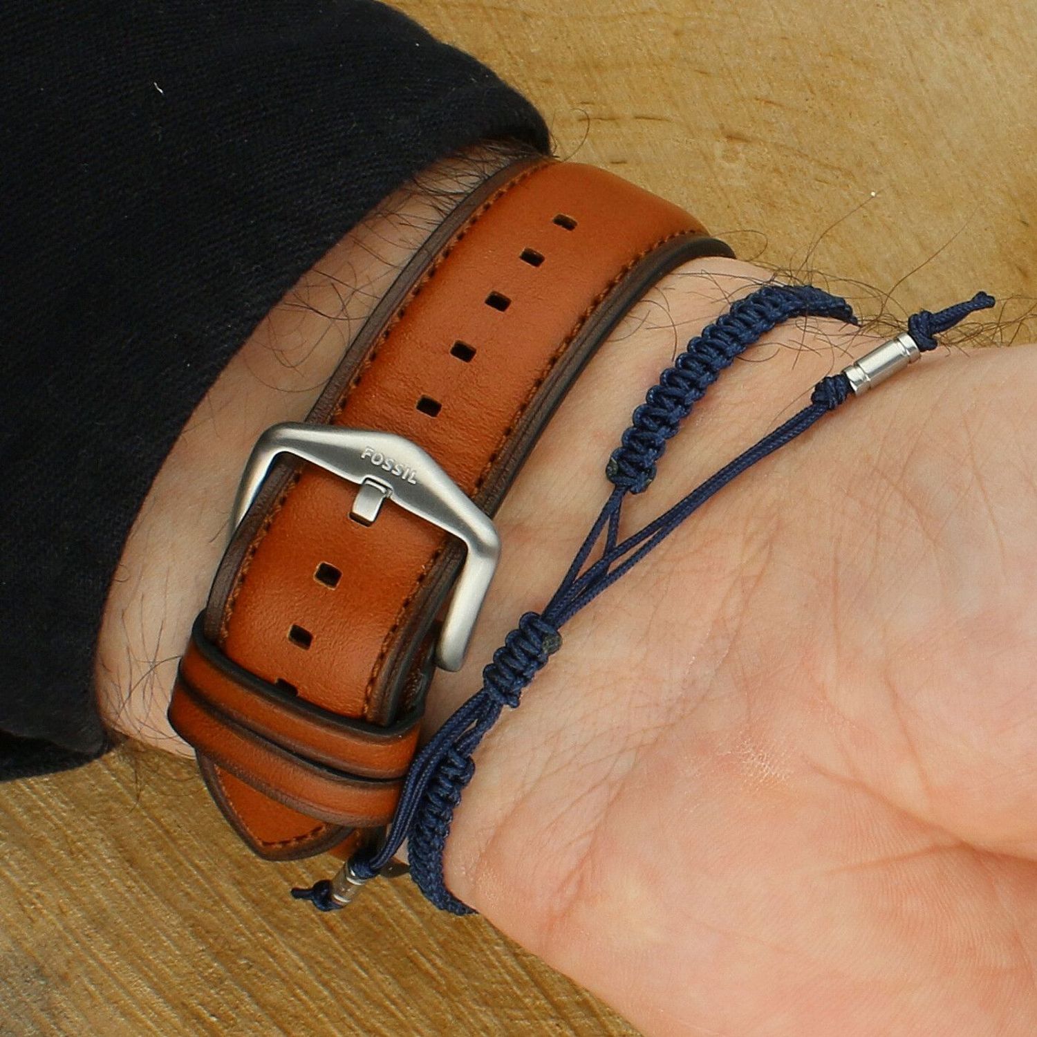 Zestaw prezentowy Fossil Neutra Komplet Zegarek i Bransoletka do graweru FS5708SET blue..jpg