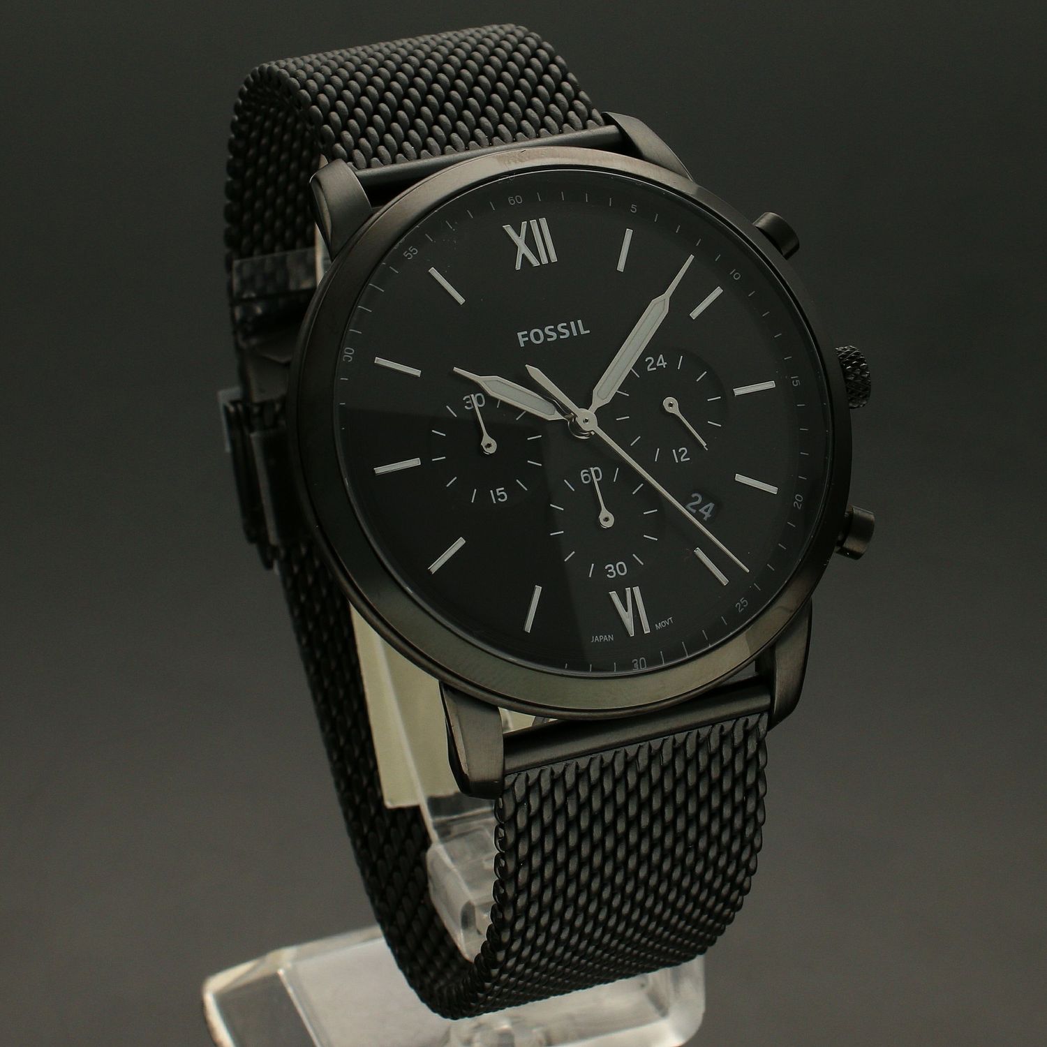 Zegarek męski na czarnej bransolecie FS5786SET w zestawie ze skórzaną bransoletką to trafiony prezent dla mężczyzny  (2).jpg