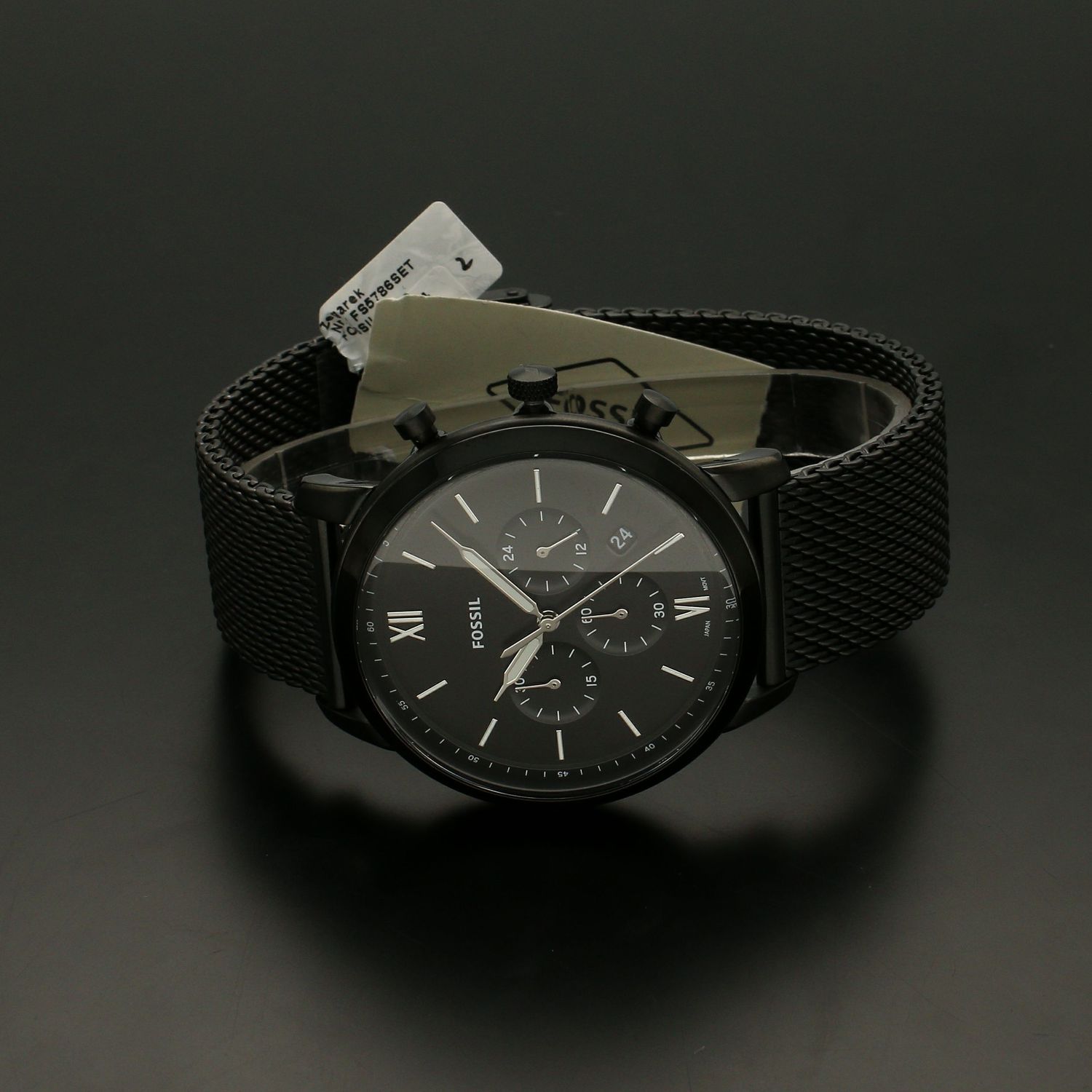 Zegarek męski na czarnej bransolecie FS5786SET w zestawie ze skórzaną bransoletką to trafiony prezent dla mężczyzny  (2).jpg