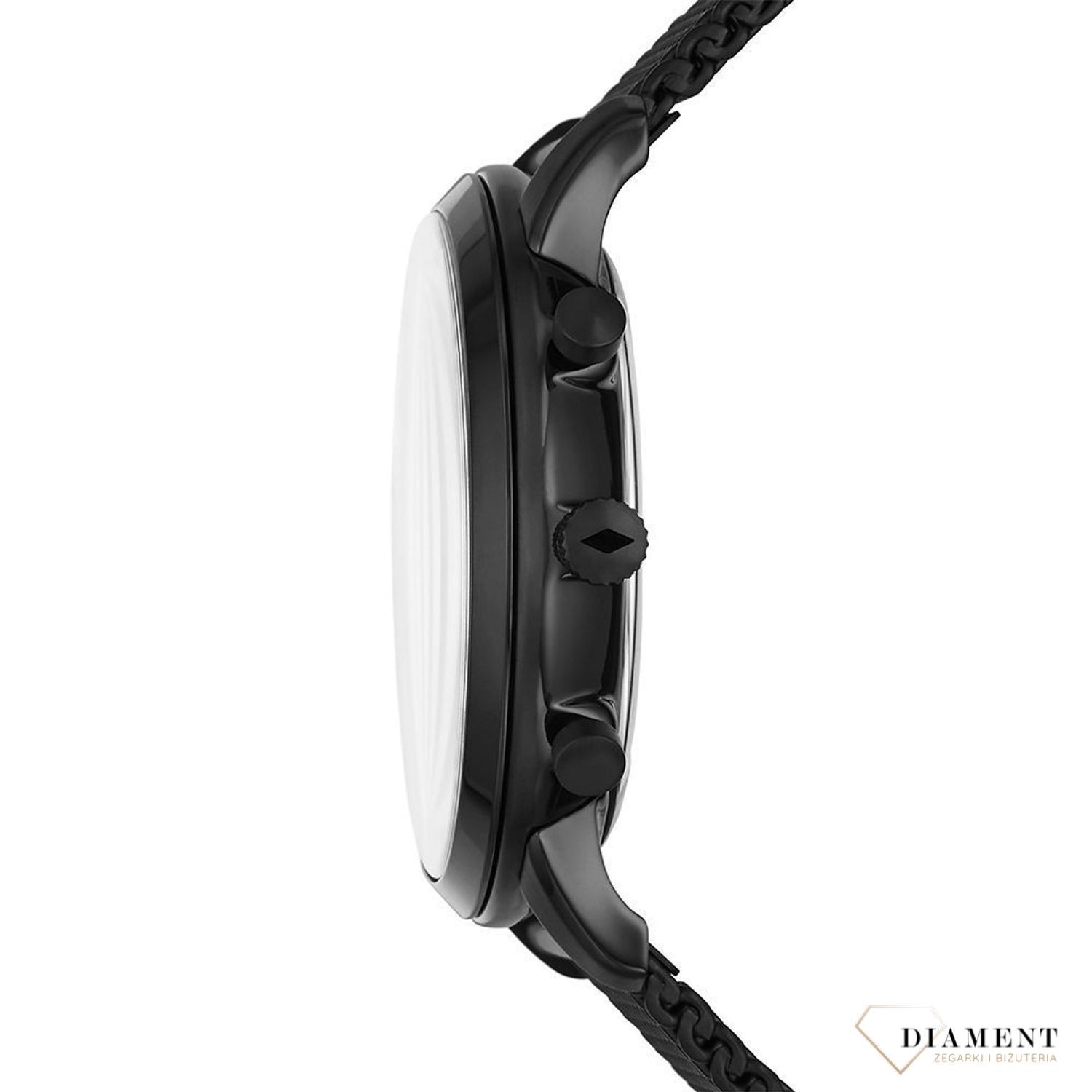 Zegarek męski na czarnej bransolecie FS5786SET w zestawie ze skórzaną bransoletką to trafiony prezent dla mężczyzny  (2).jpg