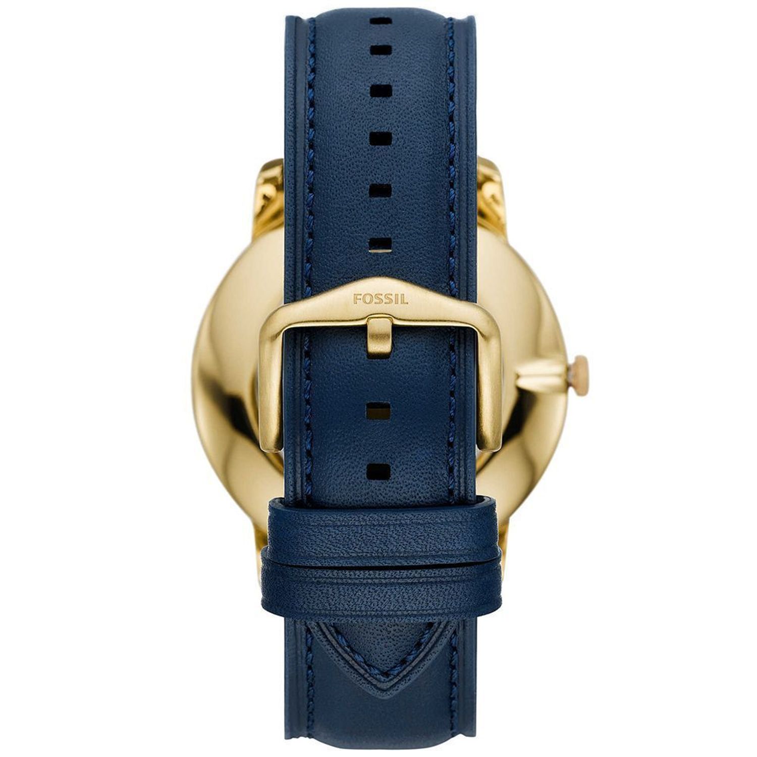 Zegarek męski pozłacany na niebieskim pasku Fossil  The Minimialist 3H FS5789 (2).jpg