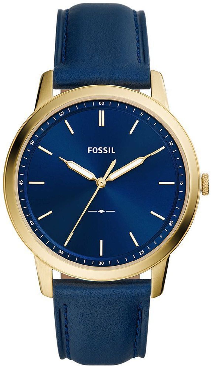 Zegarek męski pozłacany na niebieskim pasku Fossil  The Minimialist 3H FS5789 (2).jpg