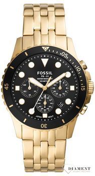 Zegarek męski Fossil FB-01 na złotej bransolecie z czarną tarczą FS5836 ⌚ (1).jpg