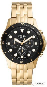 Zegarek męski Fossil FB-01 na złotej bransolecie z czarną tarczą FS5836 ⌚  (1).jpg