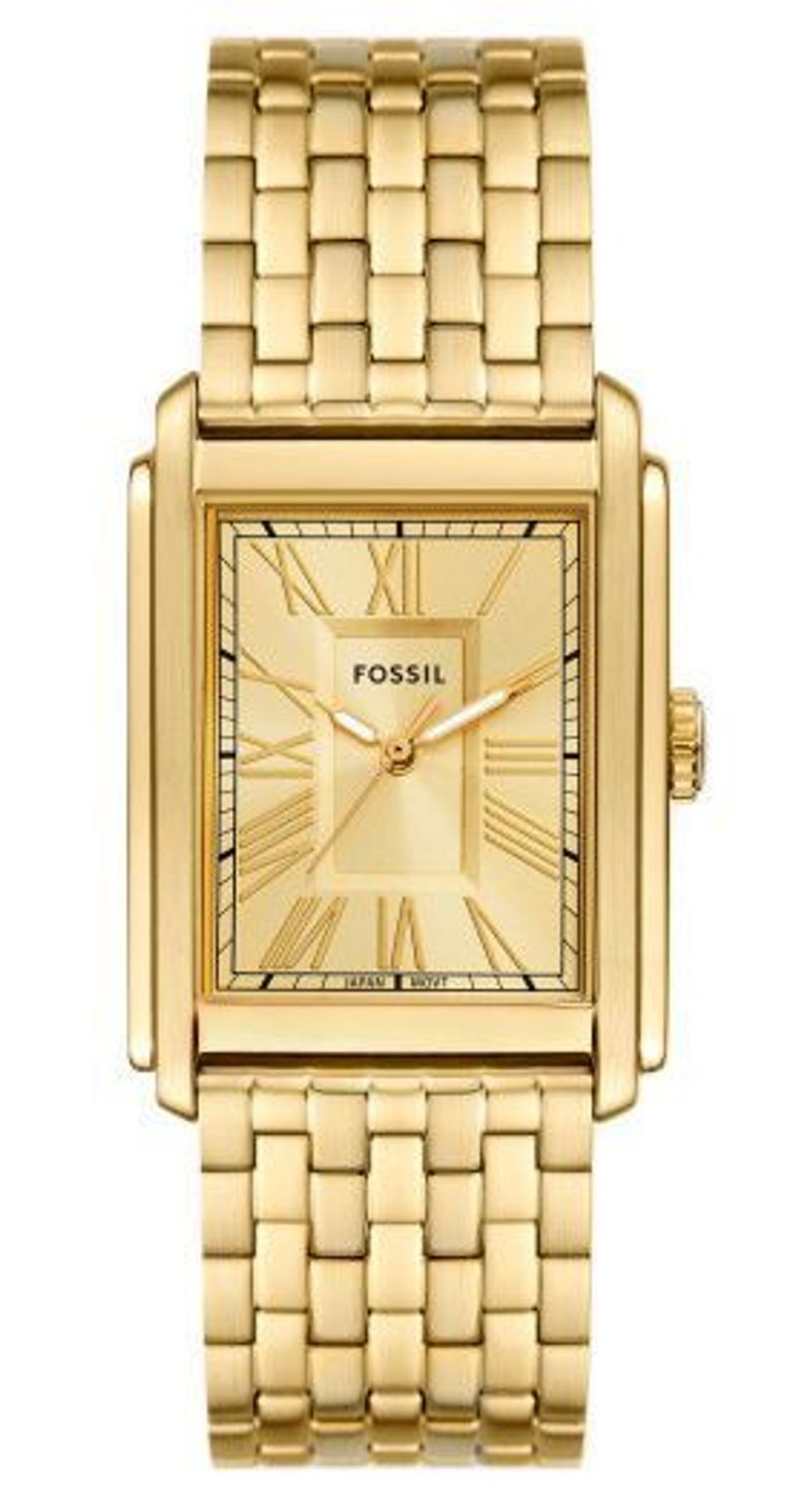 Zegarek męski Fossil Carraway prostokątny na złotej bransolecie FS6009. Złoty zegarek męski. Złoty zegarek z prostokątną tarcza. Zegarek na bransolecie Fossil. Zegarek męski Fossil w złocie na prezent (3).jpg
